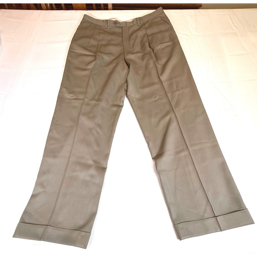 Vintage Pazoni 100 Wool Wide Leg‎ Trousers Size 38 Made in Italy High Rise